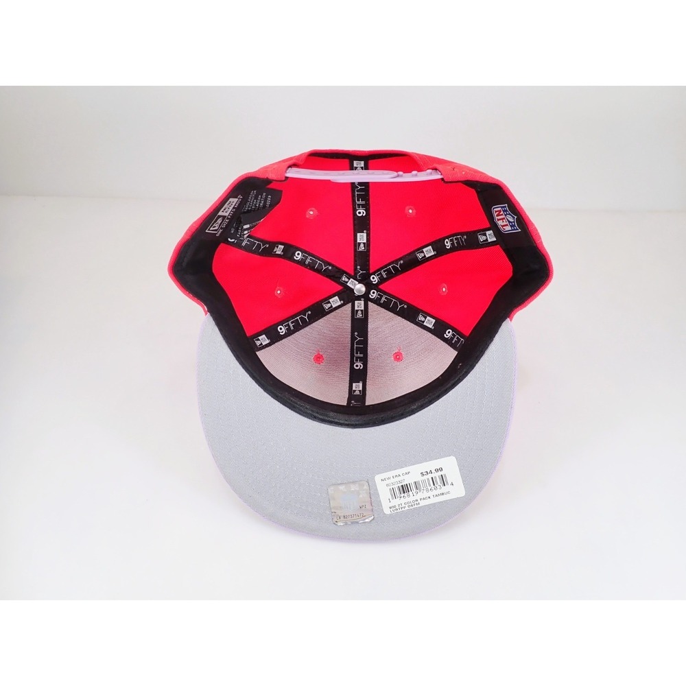 New Era 9FIFTY Tampa Bay Buccaneers Hat Red Lavender 2-Tone Color Pack Snapback - Picture 6 of 9